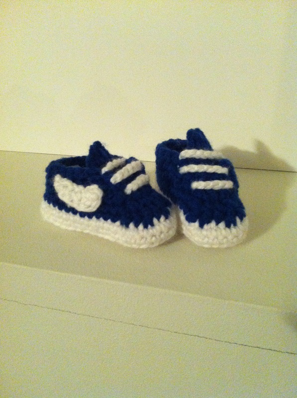 ROYAL BLUE NIKE INSPIRED SNEAKERS - Nana's Crochet Shoppe